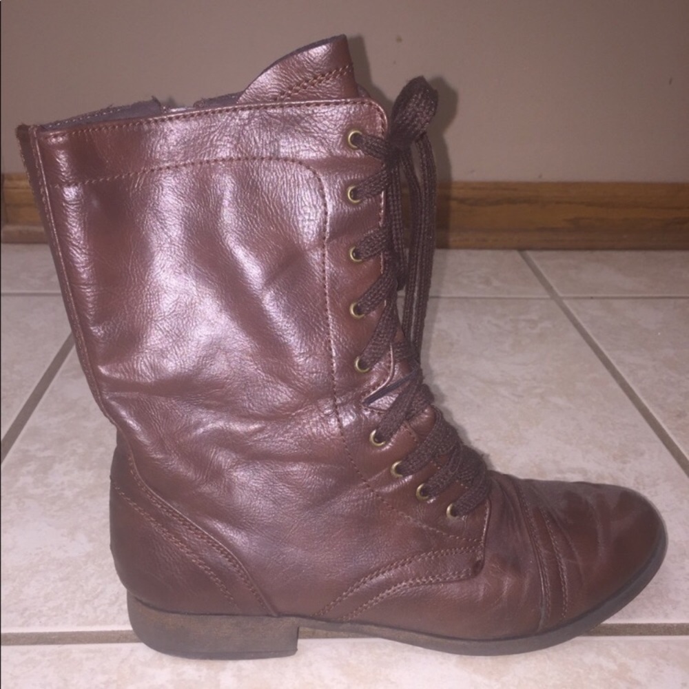 Mossimo Women’s Khalea Cognac Combat Boots (9)